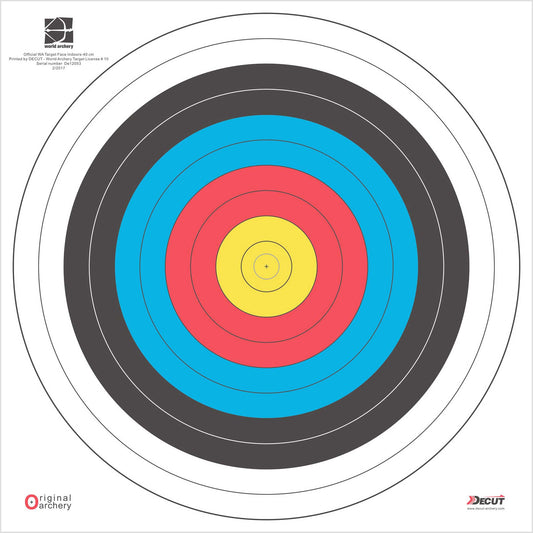 Decut Archery World Archery Official FITA 40cm 10 Ring Waterproof Target Face (10pcs)