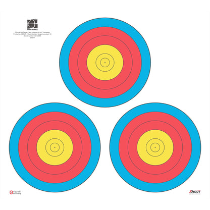 Decut Archery World Archery Official 40cm Triangular Tripe Waterproof Target Face (10pcs)