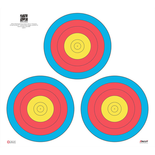 Decut Archery World Archery Official 40cm Triangular Tripe Waterproof Target Face (10pcs)
