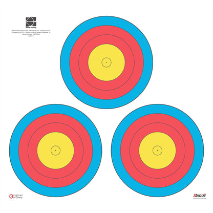 Decut Archery World Archery Official 40cm Compound Triangular Tripe Waterproof Target Face Regular (10 pcs)
