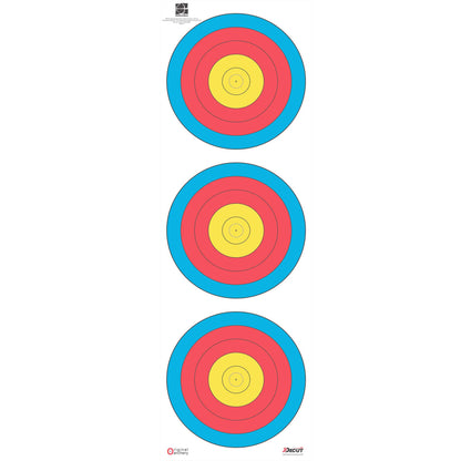 Decut Archery World Archery Official 40cm Vertical Tripe Waterproof Target Face (10 pcs)