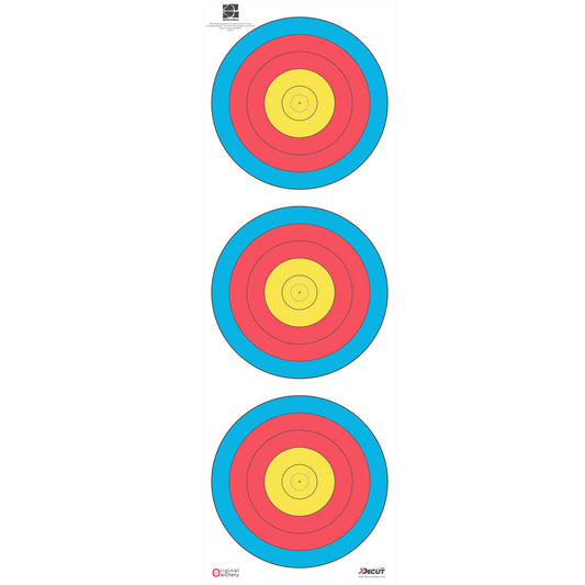 Decut Archery World Archery Official 40cm Vertical Tripe Waterproof Target Face (10 pcs)