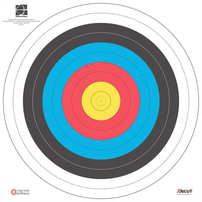Decut Archery World Archery Official FITA 60cm 10 Ring Waterproof Target Face (10pcs)