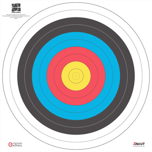 Decut Archery World Archery Official FITA 60cm 10 Ring Waterproof Target Face (10pcs)