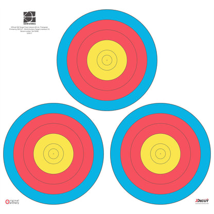 Decut Archery World Archery Official 60cm Triangular Tripe Waterproof Target Face (10pcs)