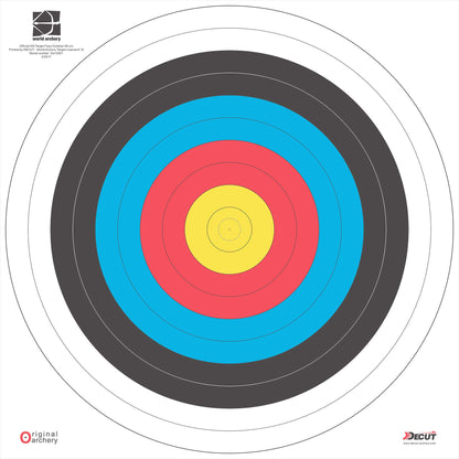 Decut Archery World Archery Official  FITA 80cm 10 Ring Waterproof Target Face (10 pcs)
